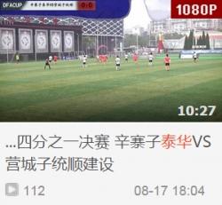 2015大连市足协四分之一决赛 辛寨子泰华VS营城子统顺建设